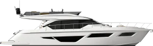 Profilo laterale Ferretti Yachts 580