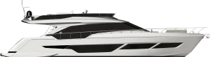 Profilo laterale Ferretti Yachts 670