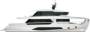 Profilo laterale Ferretti Yachts Infynito 90